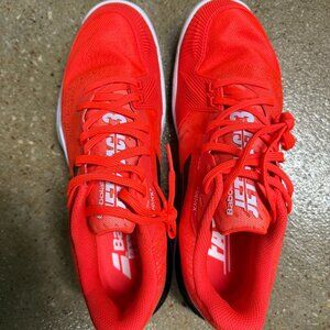 Babolat Jet Mach Tennis Shoes Men’s 9 Red Orange Matryx Michelin NEW